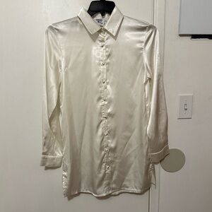 Princess Polly Cream Satin Mini Dress